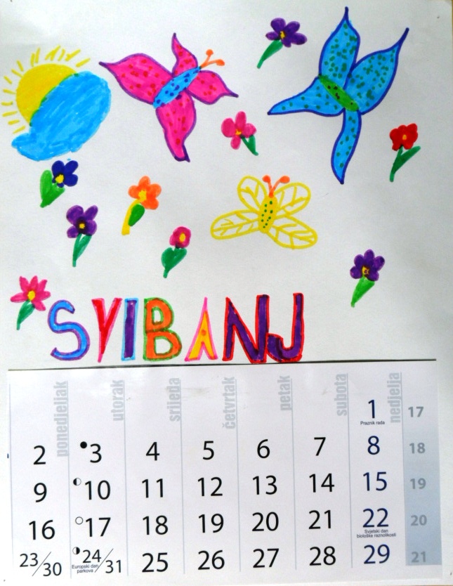 Kalendar: svibanj - Arijana D., 2.b