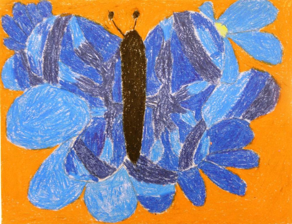 Leptir na cvijetu - Rina C., 6.b