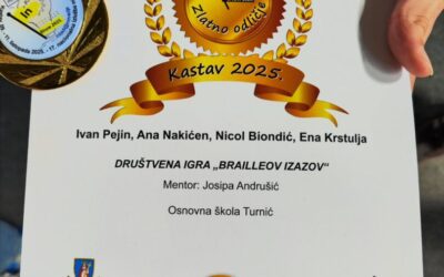 Naša uspješna četvorka pobrala zlato s BRAILLEOVIM IZAZOVOM