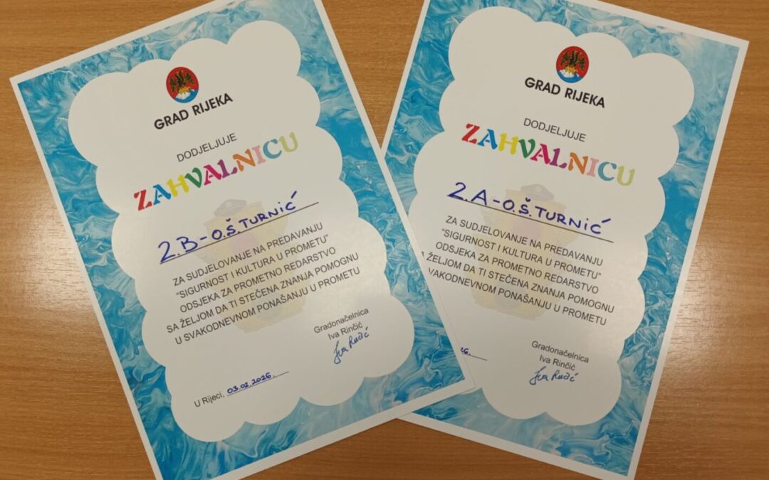 UČENICI 2.A I 2.B RAZREDA SUDJELOVALI SU NA PREDAVANJU„SIGURNOST I KULTURA U PROMETU“