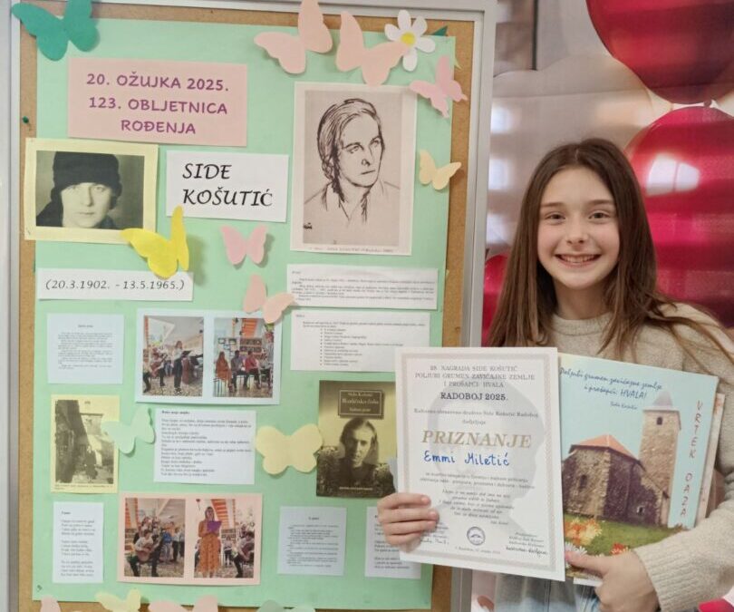 Emma Miletić (6. b) – dobitnica dviju literarnih nagrada